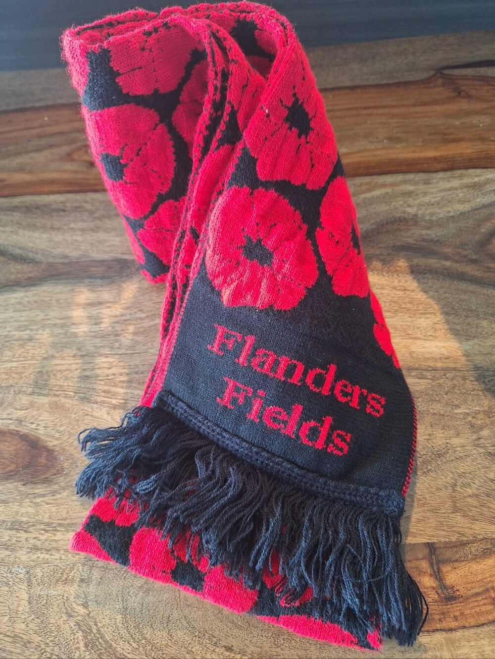 Flanders Fields Red Poppy Scarf